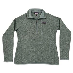 Patagonia Fleece 1/4 Zip Pullover Better Sweater Womens Small Green Blue
